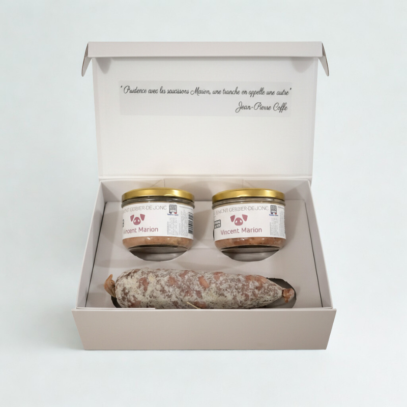 Box à offrir 2 Fromage de tête et 1 saucisson